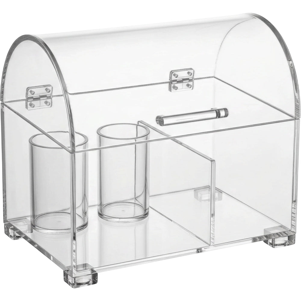 Vndrk Arched Lid Acrylic Brush Cosmetic Organizer Clear - Product view