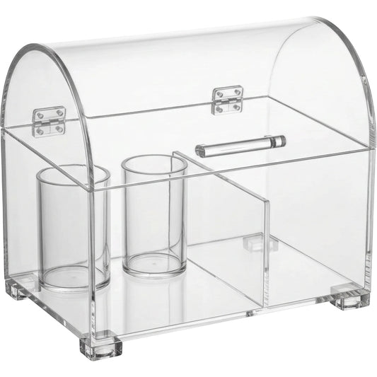 Vndrk Arched Lid Acrylic Brush Cosmetic Organizer Clear - Product view