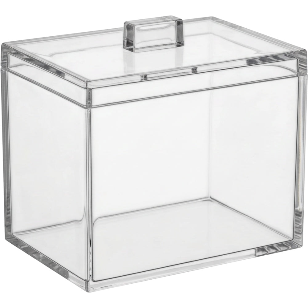 Vndrk Clear Acrylic Cotton Pad Box Lift Lid