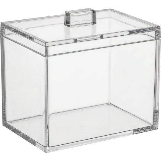 Vndrk Clear Acrylic Cotton Pad Box Lift Lid