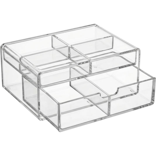 Vndrk Clear Acrylic Divided Drawer Organizer 6 Slot