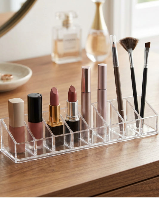 Vndrk Clear Acrylic Slim Lipstick Tray 8 Slot