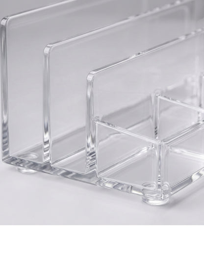 Vndrk Stepped Palette File Acrylic Organizer Front Tray Clear - Detail view