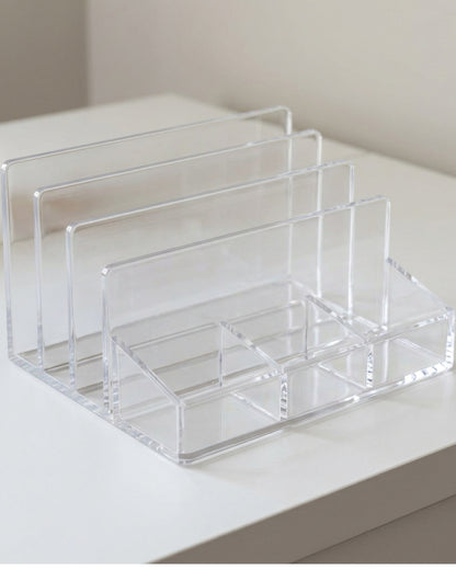 Vndrk Stepped Palette File Acrylic Organizer Front Tray Clear - Lifestyle view